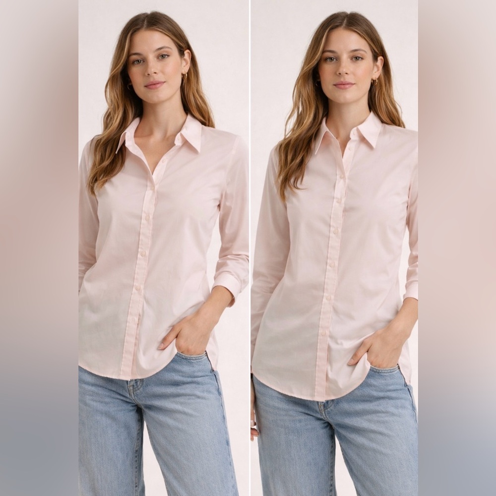 Women's Pink Button-Up Shirt